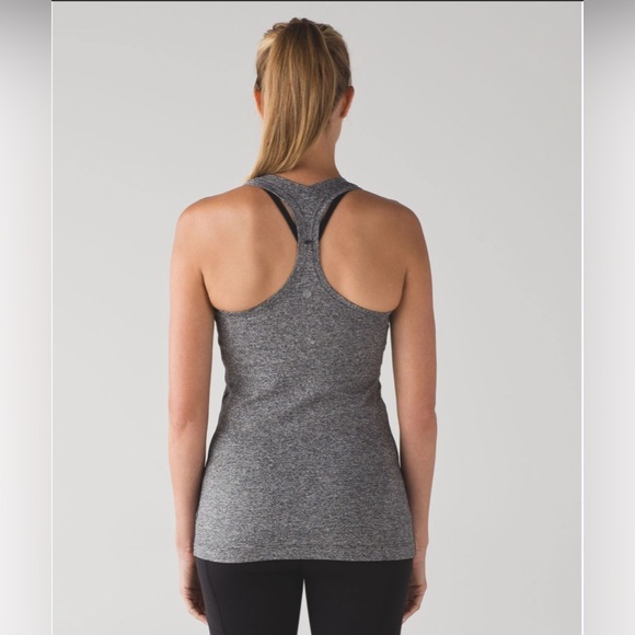 lululemon athletica Cool Racerback II Heathered Black Size 4 - Picture 5 of 5